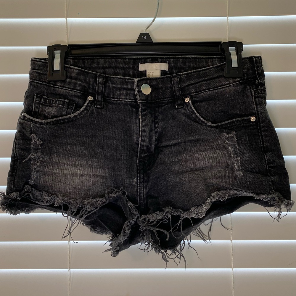 Black H&M Cutoff Jean Shorts
